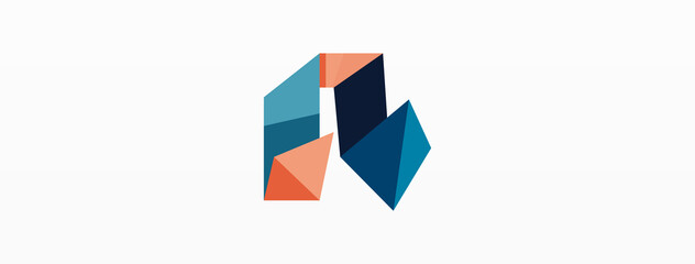 Creative geometric wallpaper. Abstract ribbon style line composition. Techno business template for wallpaper, banner, background or landing