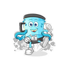 blender runner character. cartoon mascot vector