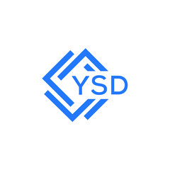 Fototapeta premium YSD Flat accounting logo design on white background. YSD creative initials Growth graph letter logo concept. YSD business finance logo design.