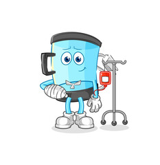 blender sick in IV illustration. character vector