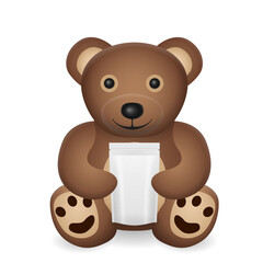 Teddy bear with sachet packet