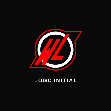Monogram WL logo circle line, simple and clean esport logo design