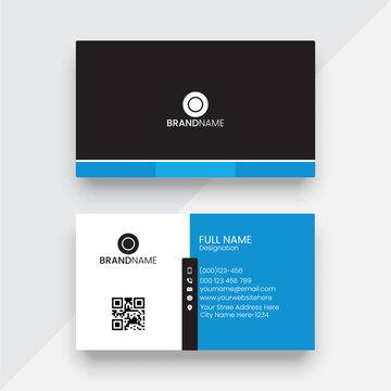 Abstract  Modern shape with professional  business card template  
