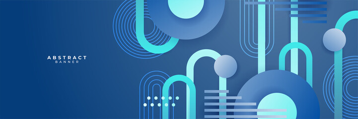 Obraz premium Blue abstract banner background