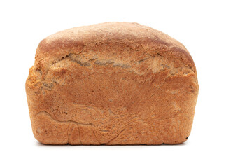 Fresh loaf of bread isolated on white background.
