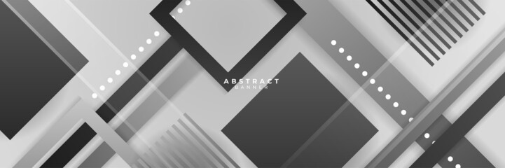 Black abstract banner background