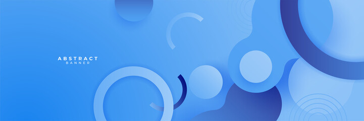 Blue abstract banner background