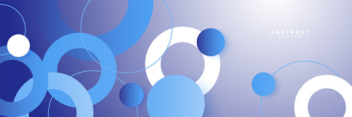 Blue abstract banner background