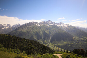 Fototapeta na wymiar Mountains of Upper Svaneti, georgia