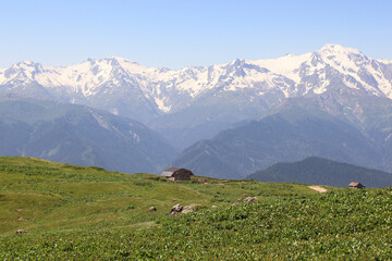 Fototapeta premium Mountains of Upper Svaneti, georgia