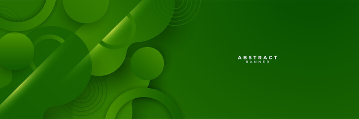 Green abstract banner background