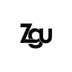 zgu letter original monogram logo design