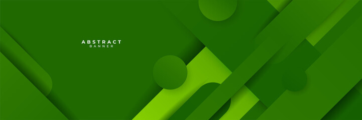 Green abstract banner background