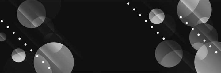 Black abstract banner background