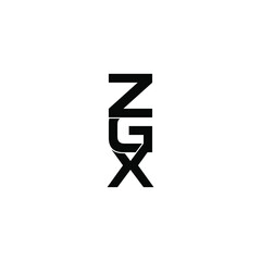 zgx letter original monogram logo design