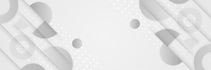 White banner background