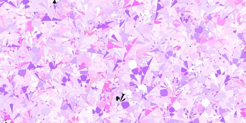 Obraz na płótnie Canvas Dark Purple, Pink vector template with triangle shapes.