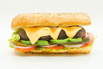 Baguette on White Background.