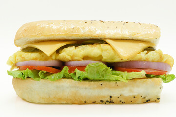 Baguette on White Background.