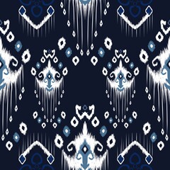 oriental geometric ikat design for background, carpet, wallpaper, clothing, embroidery style vector illustration.
