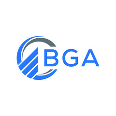 BGA Flat accounting logo design on white  background. BGA creative initials Growth graph letter logo concept. BGA business finance logo design.
