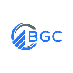BGC Flat accounting logo design on white  background. BGC creative initials Growth graph letter logo concept. BGC business finance logo design.
