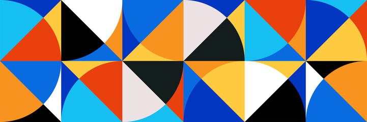 Minimal geometric design banner background, vector template