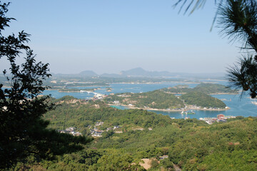 panorama view from AMAKUSA to UNZEN, SHIMABARA / 天草から眺める雲仙・島原までのパノラマ