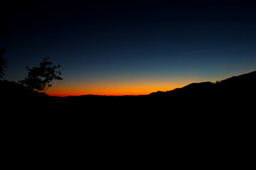 tramonto in montagna