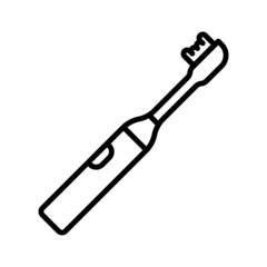 Electric toothbrush icon. Ultrasound electric toothbrush, hygiene and every day teeth protection.