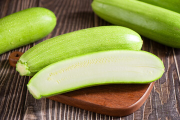 vegetable zucchini isolated on white background. 