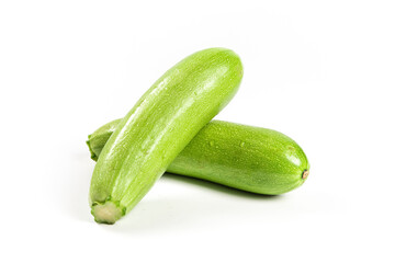 vegetable zucchini isolated on white background. 