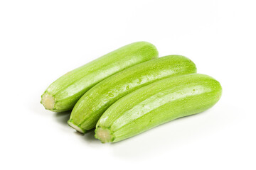 vegetable zucchini isolated on white background. 