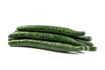 fresh cucumber isolated on white background. 