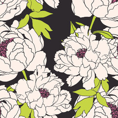 Beautiful pattern with flowers and leaf.Floral vector illustration. 
