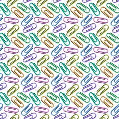 School seamless paper clip pattern for fabrics and packaging and linens and kids and wrapping paper and office