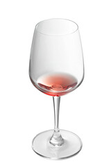 Glass of red wine isolated on white