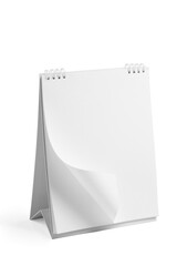Blank desktop calendar isolated on white
