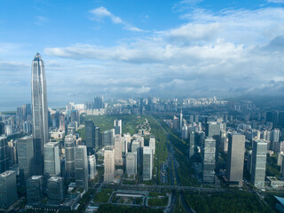 Obraz premium Aerial view of landscape in shenzhen, China
