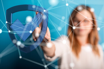 Information technology protected with firewall, secure access and encryption against cyber