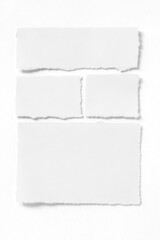 Ripped piece of paper isolated on white