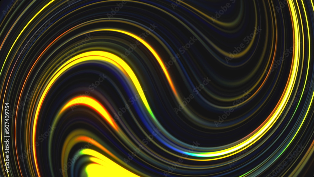 Fototapete curved lines. computer generated 3d render