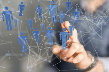 Global network. Blockchain. 3D illustration. Neural networks and artificial intelligence. Abstract