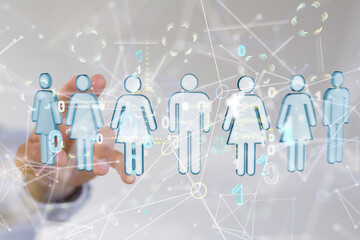 abstract social network scheme, which contains business people
