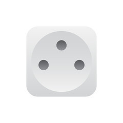 Realistic socket outlet icon, Vector.