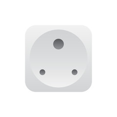 Realistic socket outlet icon, Vector.