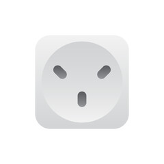 Realistic socket outlet icon, Vector.