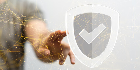 Information technology protected with firewall, secure access and encryption against cyber