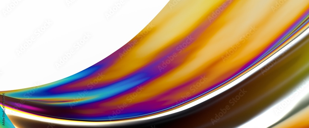 Poster fluid design twisted shapes holographic 3d abstract background iridescent wallpaper