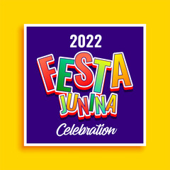 brazil festa junina celebration text banner design